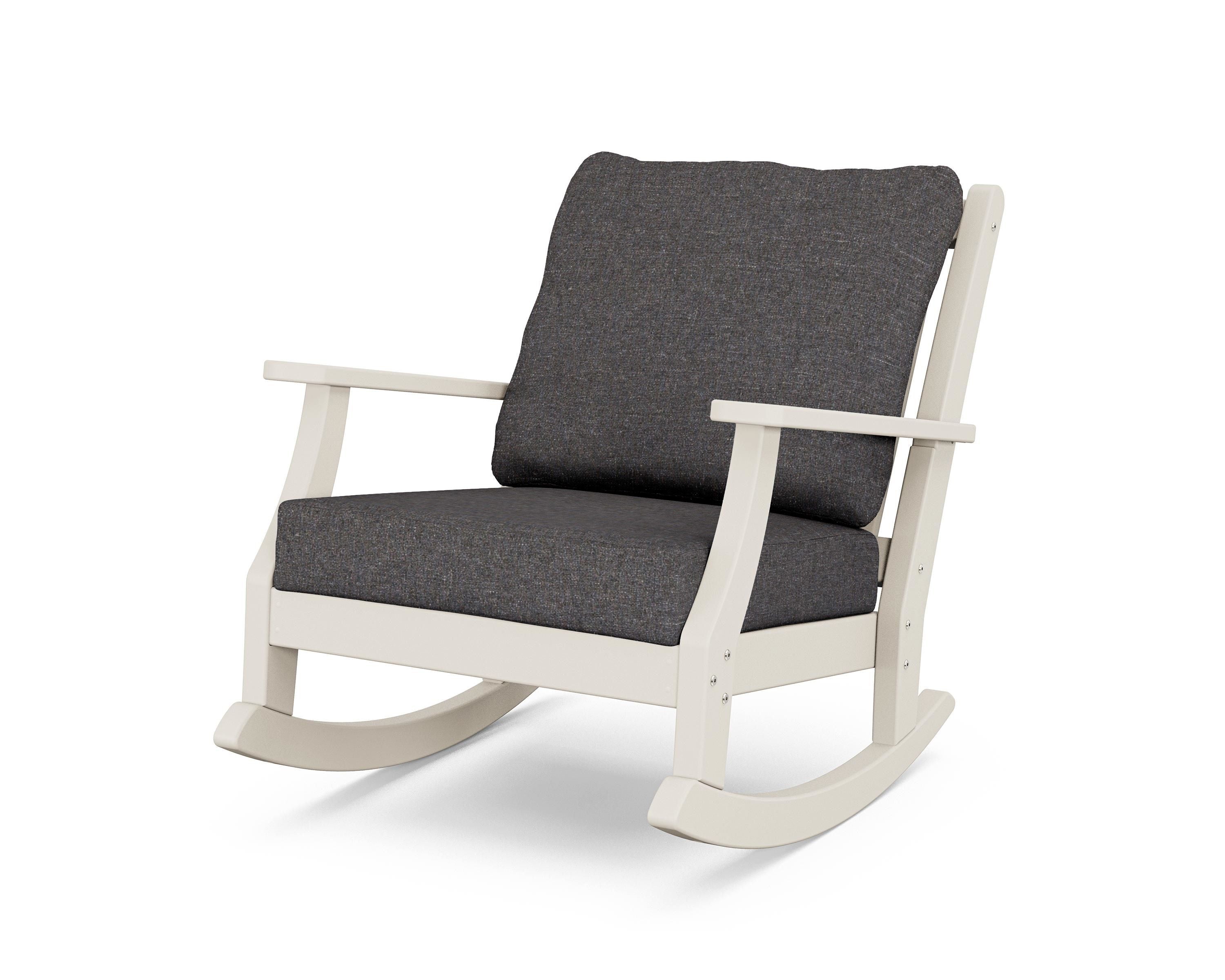 Country Living Wovendale Deep Seating Rocking Chair in Sand / Ash Charcoal