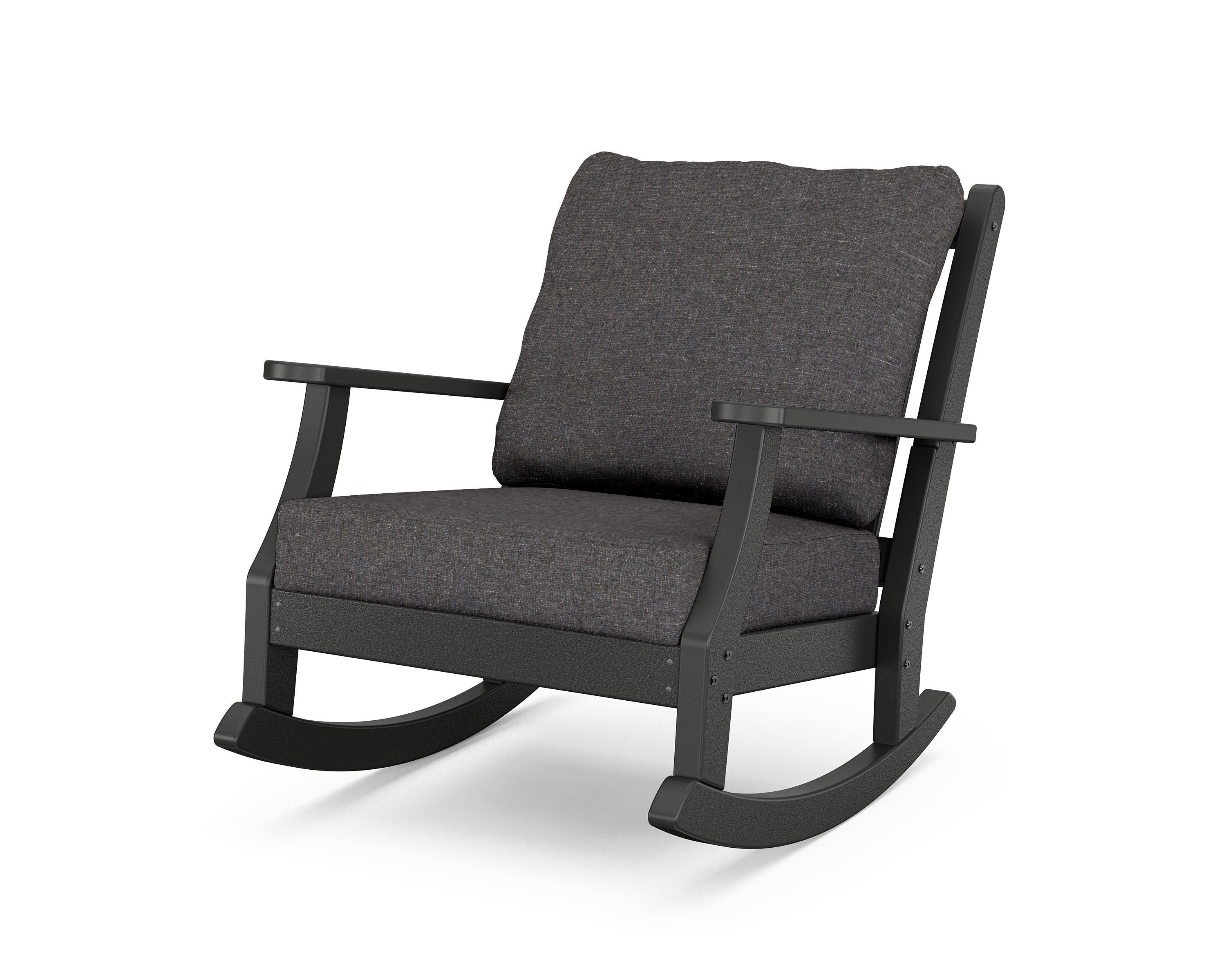 Country Living Wovendale Deep Seating Rocking Chair in Black / Ash Charcoal
