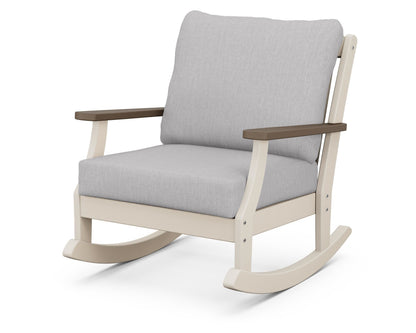 POLYWOOD® Braxton Deep Seating Rocking Chair in Sand / Kona / Granite