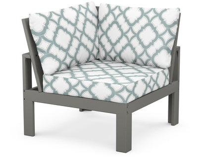 Unbranded Modular Corner Chair in Slate Grey / Trellis Glacier Spa