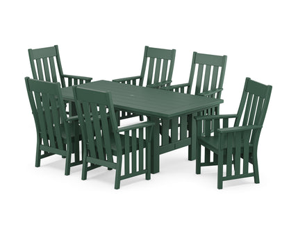 Martha Stewart by POLYWOOD® Acadia Arm Chair 7-Piece Dining Set in Green
