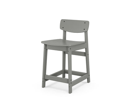 POLYWOOD® Modern Studio Urban Lowback Counter Chair in Slate Grey