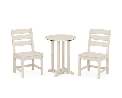 POLYWOOD® Lakeside Side Chair 3-Piece Round Bistro Dining Set in Sand
