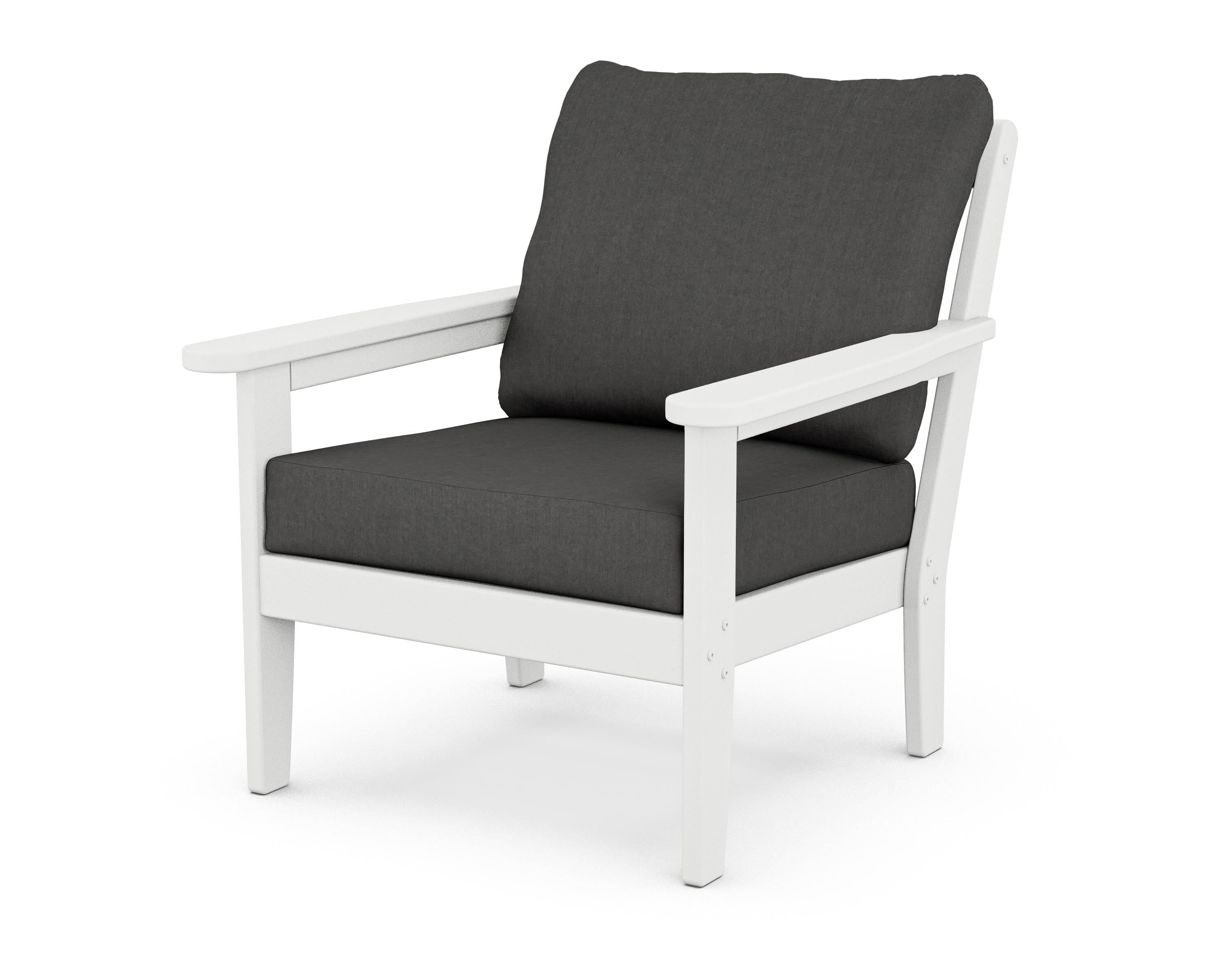 Country Living Cottage Deep Seating Chair in White / Spectrum Carbon