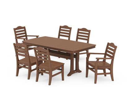 POLYWOOD® Savannah 7-Piece Dining Set with Trestle Legs in Teak