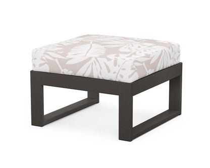Unbranded Modular Ottoman - Modern in Vintage Coffee / Leaf Dune Burlap