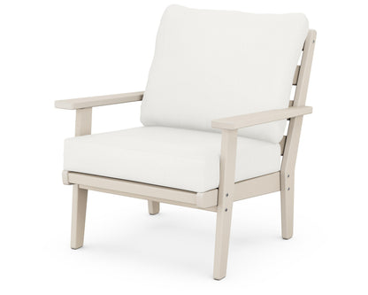 POLYWOOD® Grant Park Deep Seating Chair in Sand / Natural Linen