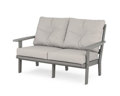 POLYWOOD® Prairie Deep Seating Loveseat in Slate Grey / Cast Ash