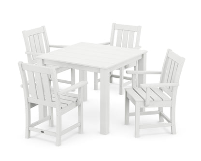 POLYWOOD® Oxford 5-Piece Parsons Dining Set in White