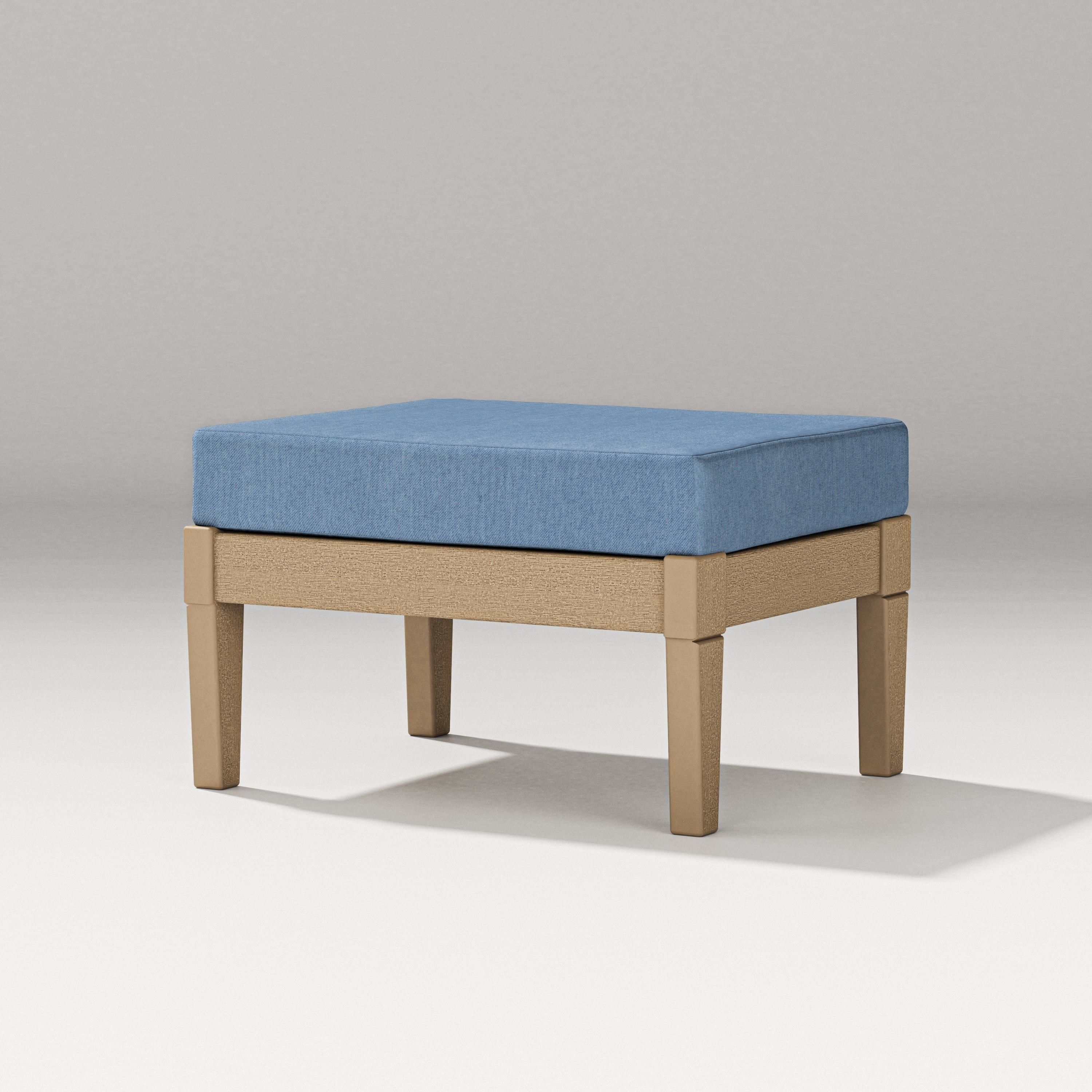 PW Designer Series Estate Lounge Ottoman in Vintage Sahara / Sky Blue
