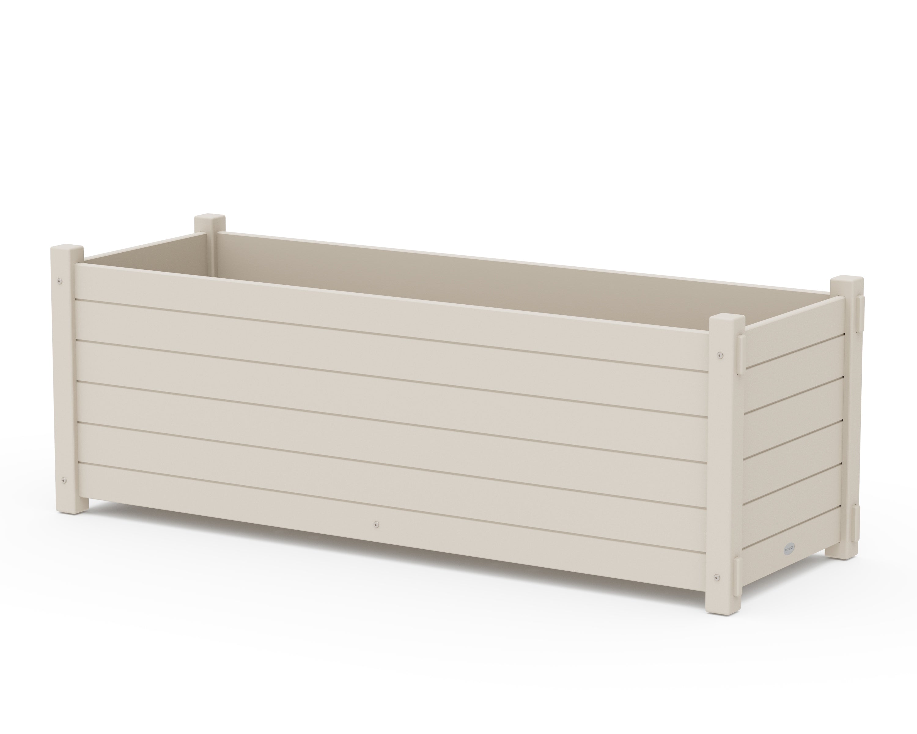 POLYWOOD® Nautical Large Rectangle Triple Planter Box in Sand