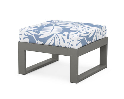 Unbranded Modular Ottoman - Modern in Slate Grey / Leaf Sky Blue