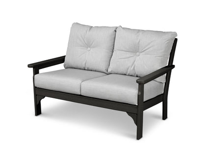 POLYWOOD® Vineyard Deep Seating Loveseat in Black / Granite