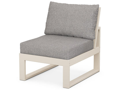 Unbranded Modular Armless Chair in Sand / Grey Mist