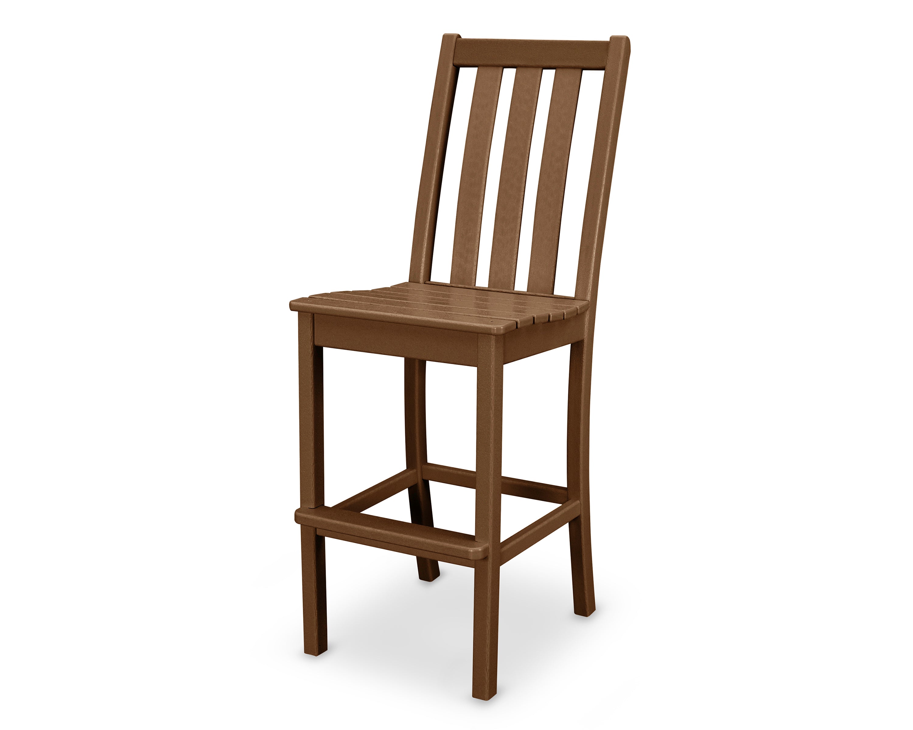 POLYWOOD® Vineyard Bar Side Chair in Teak