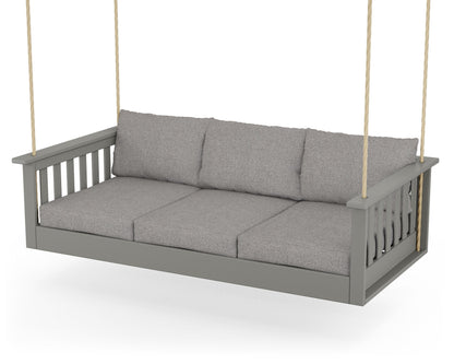POLYWOOD® Vineyard Daybed Swing in Slate Grey / Grey Mist