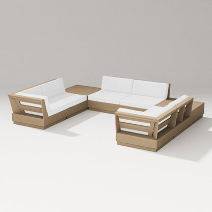 PW Designer Series Elevate 8-Piece U-Shaped Sectional in Vintage Sahara / Natural