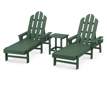 POLYWOOD® Long Island Chaise 3-Piece Set in Green