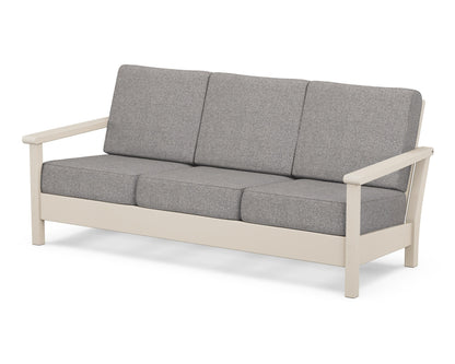 POLYWOOD® Harbour Deep Seating Sofa in Sand / Grey Mist