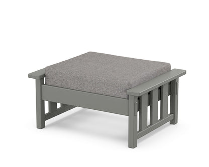 Martha Stewart by POLYWOOD® Acadia Deep Seating Ottoman in Slate Grey / Grey Mist