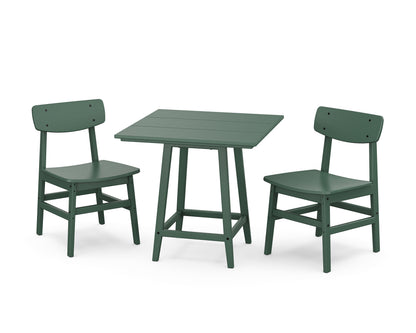 POLYWOOD® Modern Studio Urban Chair 3-Piece Bistro Dining Set in Green