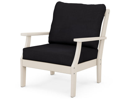 POLYWOOD® Braxton Deep Seating Chair in Sand / Midnight Linen
