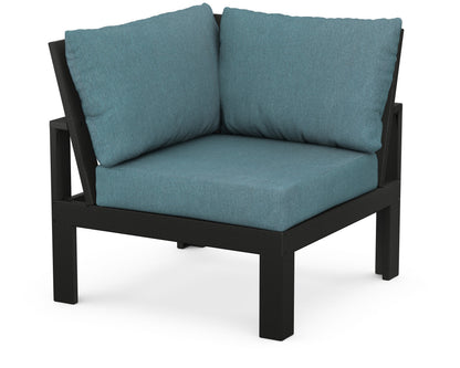 Unbranded Modular Corner Chair in Black / Ocean Teal