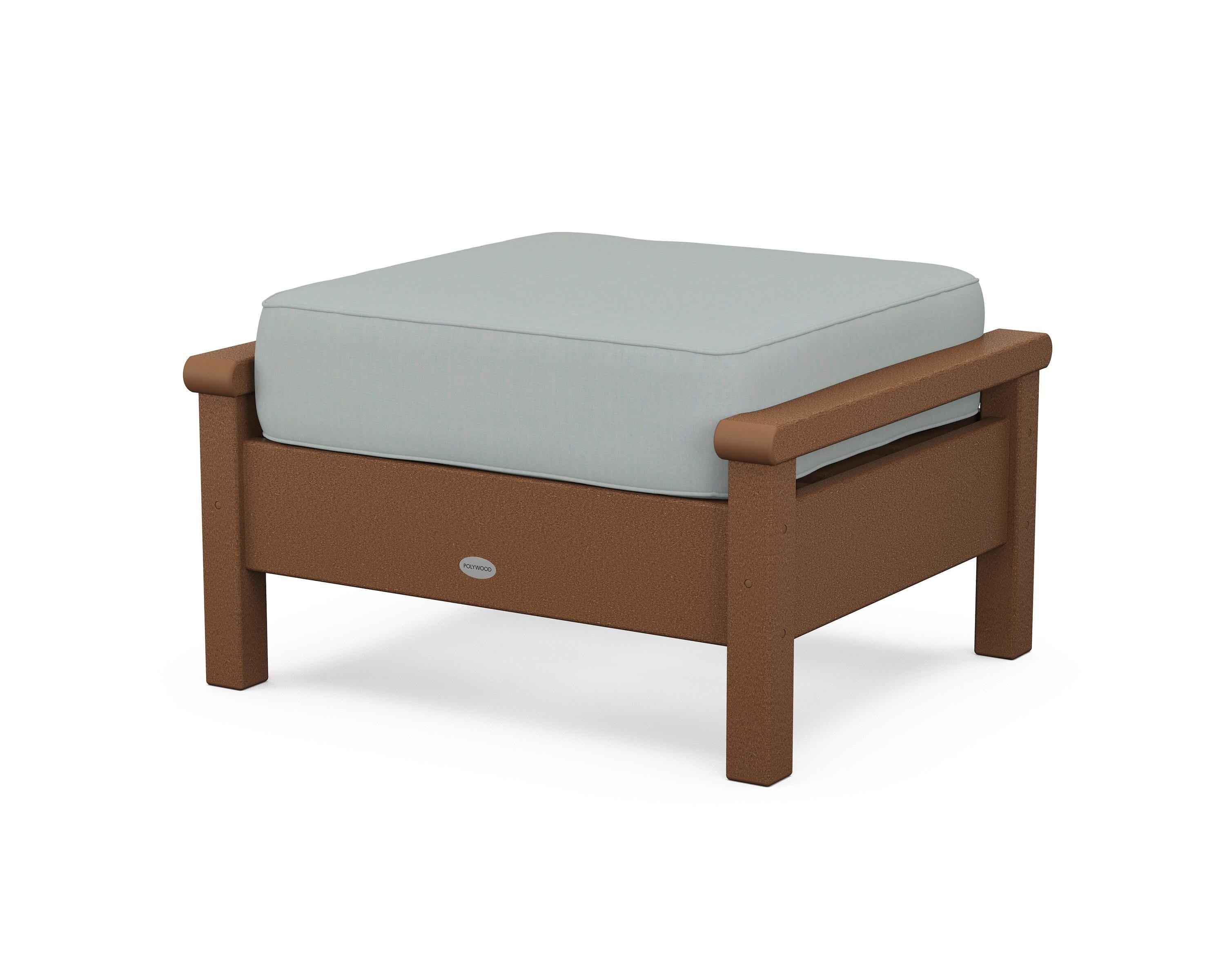 POLYWOOD® Harbour Deep Seating Ottoman in Teak / Spa