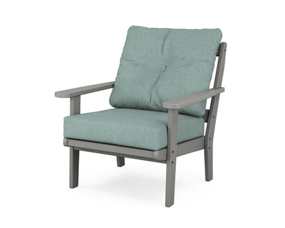 POLYWOOD® Mission Deep Seating Chair in Slate Grey / Glacier Spa