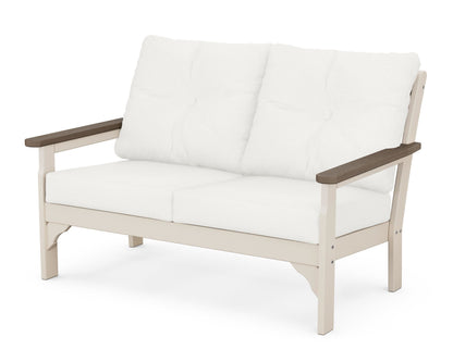 POLYWOOD® Vineyard Deep Seating Loveseat in Sand / Kona / Natural Linen