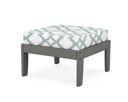 Unbranded Modular Ottoman - Classic in Slate Grey / Trellis Glacier Spa
