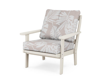 POLYWOOD® Mission Deep Seating Chair in Sand / Leaf Dune Burlap