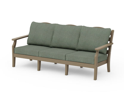 Draper James™ by  POLYWOOD® Savannah Deep Seating Sofa in Vintage Sahara / Cast Sage