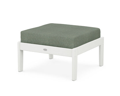POLYWOOD® Braxton Deep Seating Ottoman in Vintage White / Cast Sage
