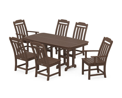 Country Living Cottage 7-Piece Dining Set in Mahogany