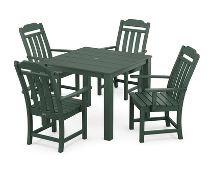 Country Living Cottage 5-Piece Parsons Dining Set in Green