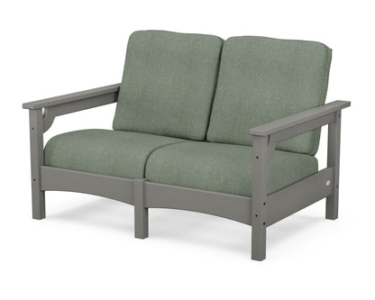 POLYWOOD® Club Loveseat in Slate Grey / Cast Sage