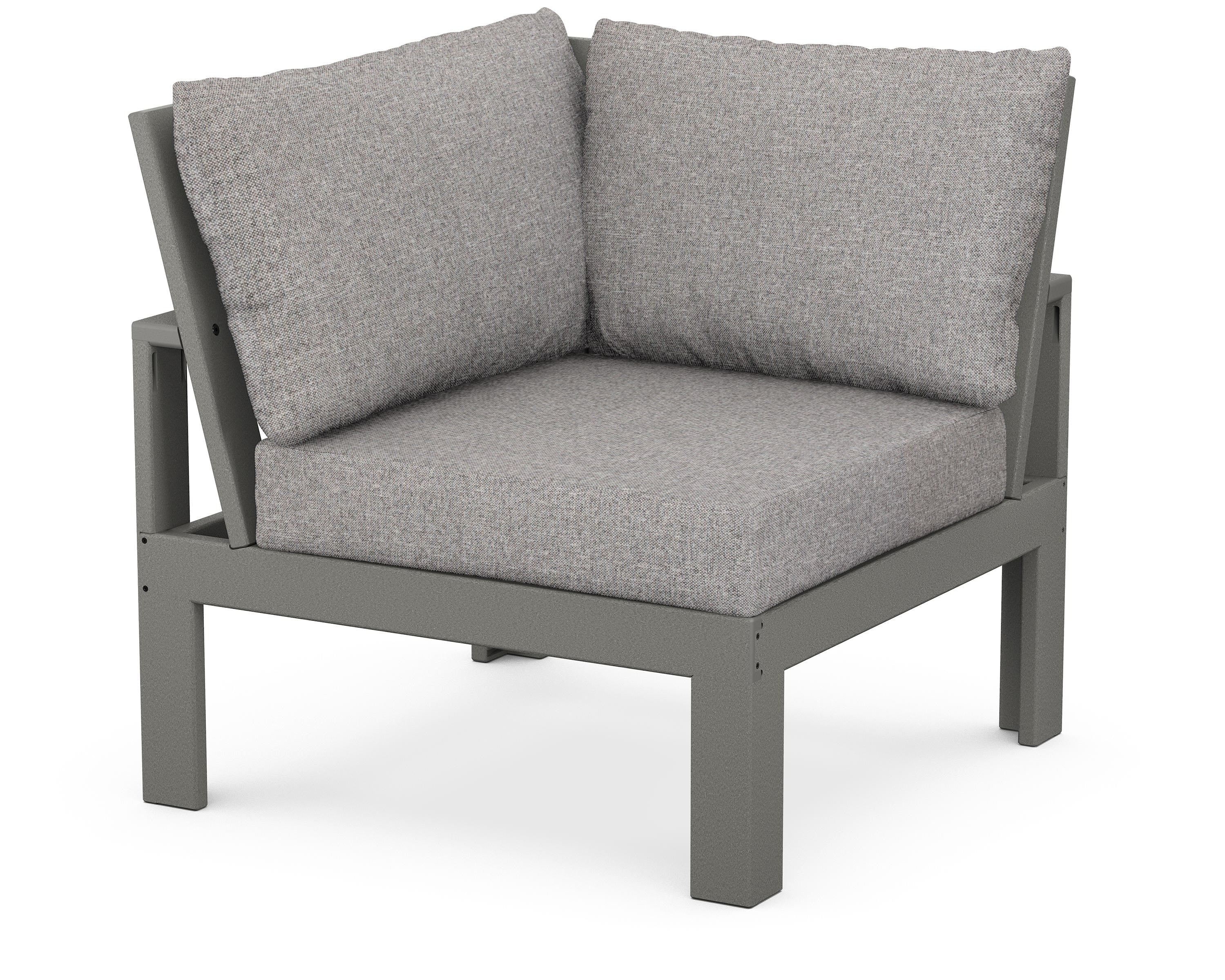 Unbranded Modular Corner Chair in Slate Grey / Grey Mist