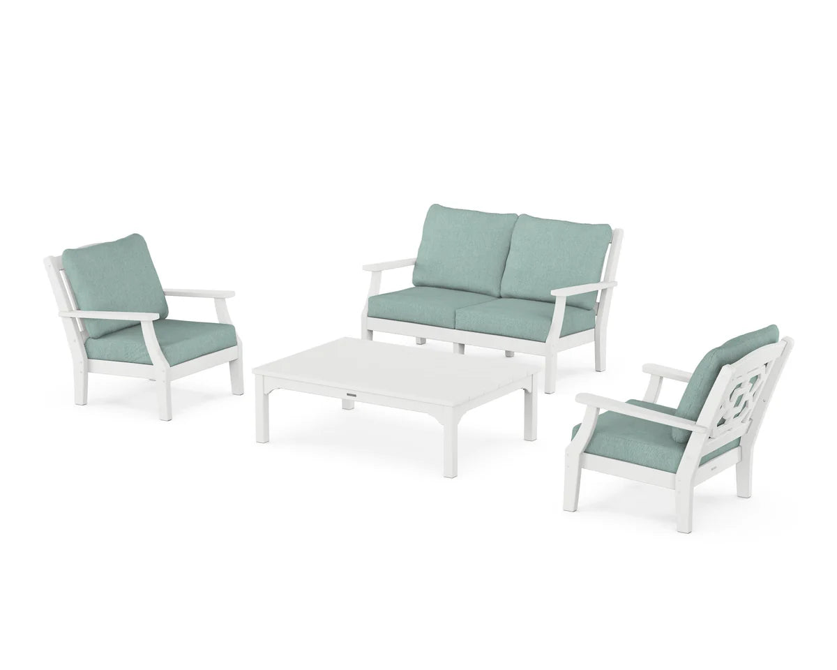 Chinoiserie 4-Piece Deep Seating Set with Loveseat