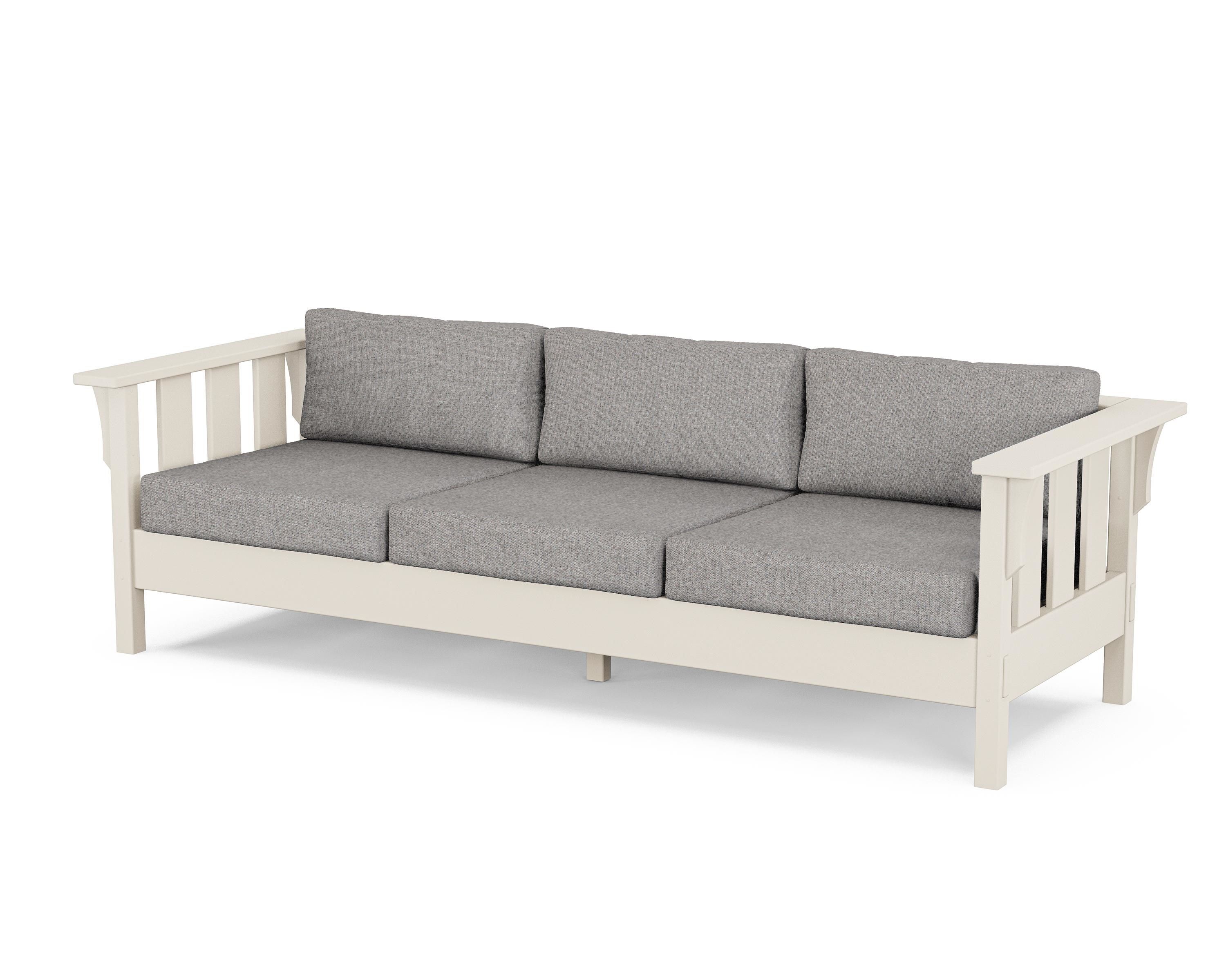 Martha Stewart by POLYWOOD® Acadia Deep Seating Sofa in Sand / Grey Mist