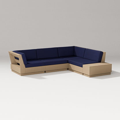 PW Designer Series Elevate Corner Sectional in Vintage Sahara / Navy
