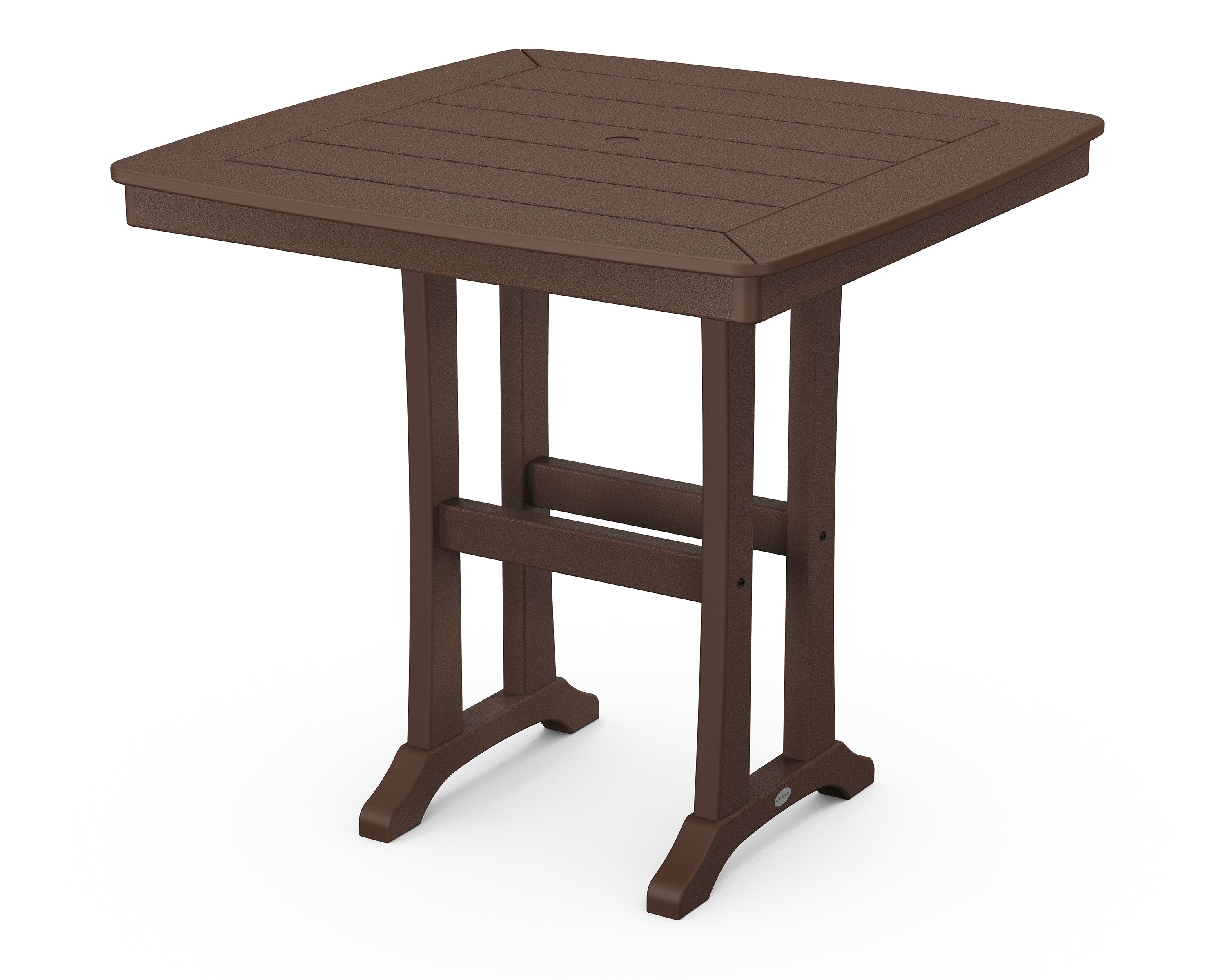 POLYWOOD® Nautical Trestle 37" Counter Table in Mahogany