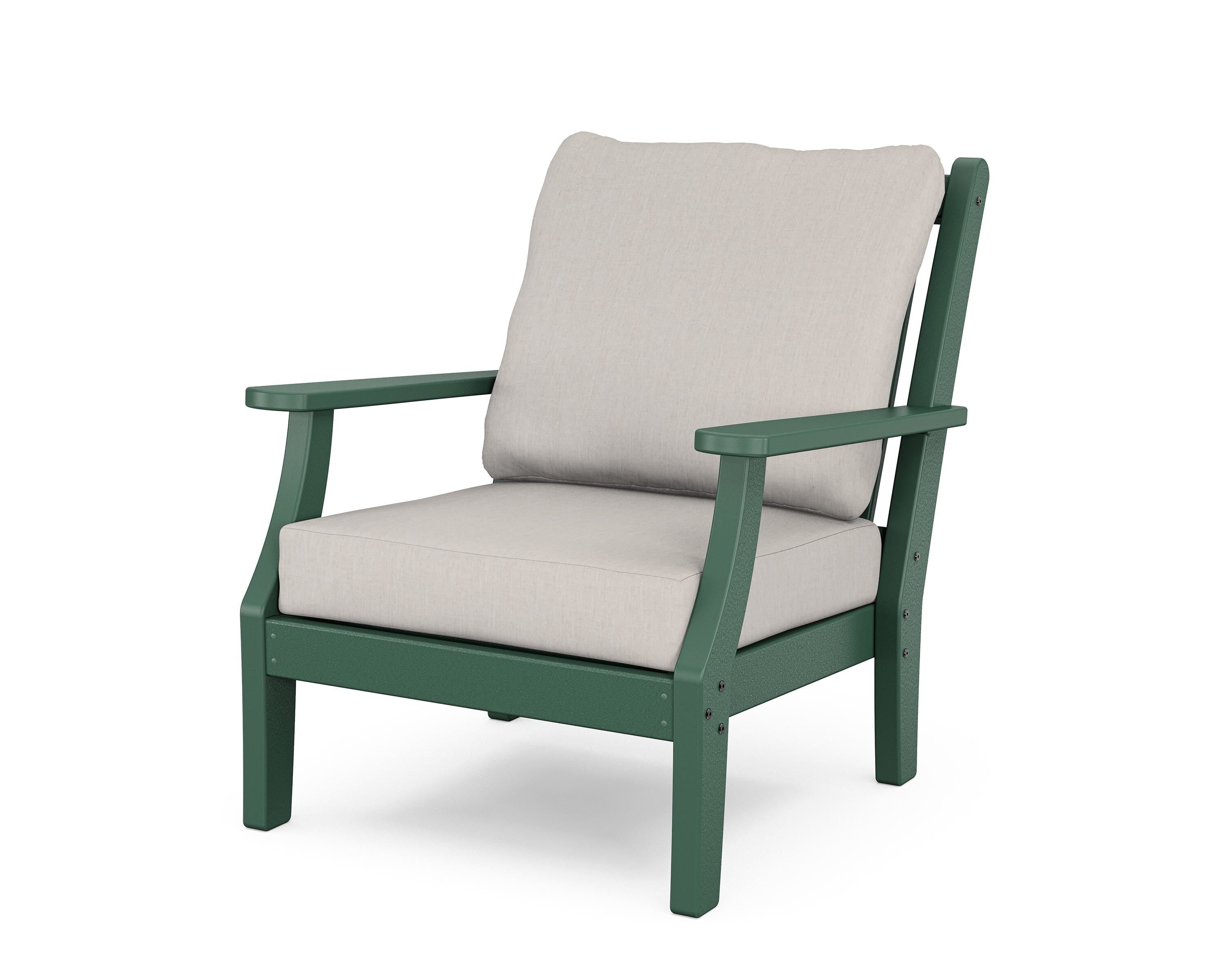 Country Living Wovendale Deep Seating Chair in Green / Cast Ash