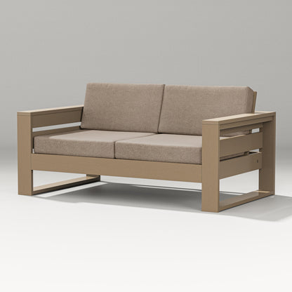 PW Designer Series Latitude Loveseat in Vintage Sahara / Spiced Burlap