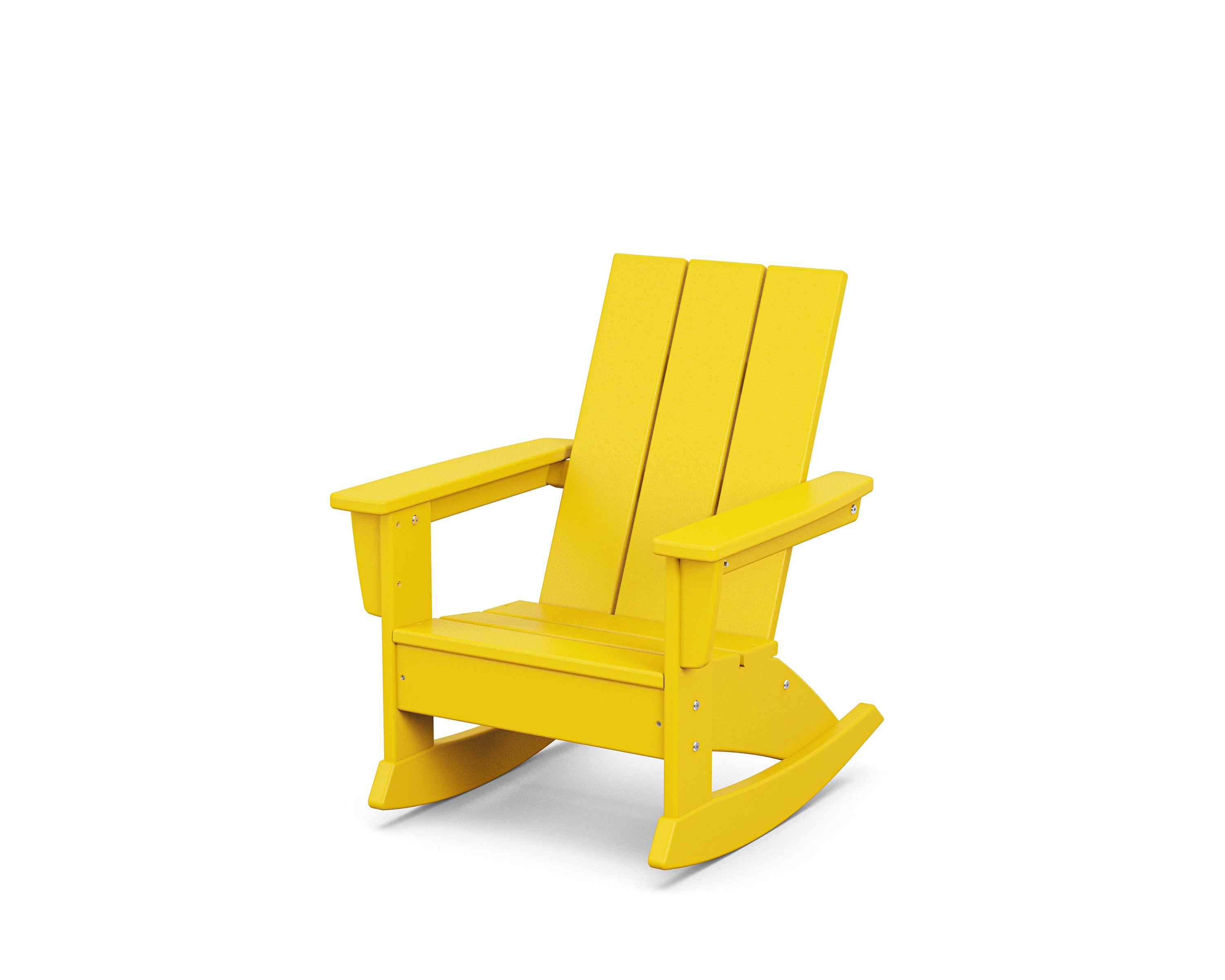 POLYWOOD® Kids Modern Adirondack Rocking Chair in Lemon