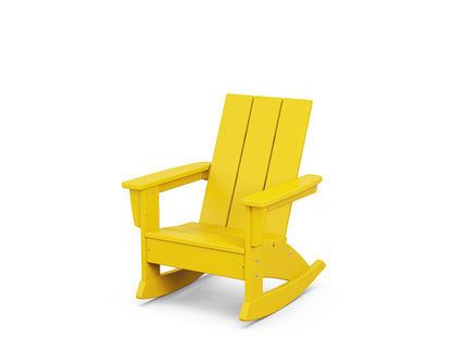 POLYWOOD® Kids Modern Adirondack Rocking Chair in Lemon