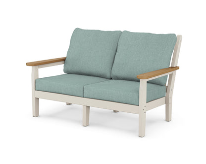 POLYWOOD® Chippendale Deep Seating Loveseat in Sand / Natural / Glacier Spa
