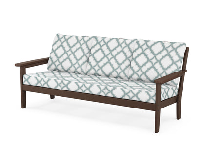 Country Living Cottage Deep Seating Sofa in Mahogany / Trellis Glacier Spa