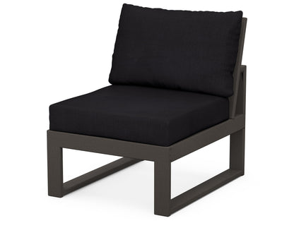 Unbranded Modular Armless Chair in Vintage Coffee / Midnight Linen