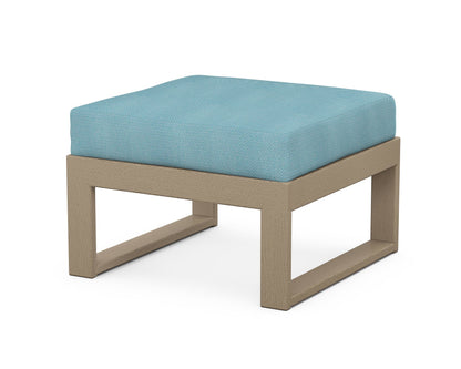 Unbranded Modular Ottoman - Modern in Vintage Sahara / Lattice Sky Blue